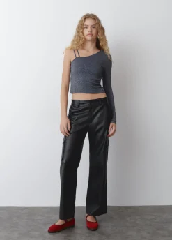 Asymmetrisch T-Shirt Met Bandjes