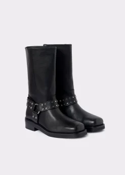 Bikerlaars Studs Vierkante Neus