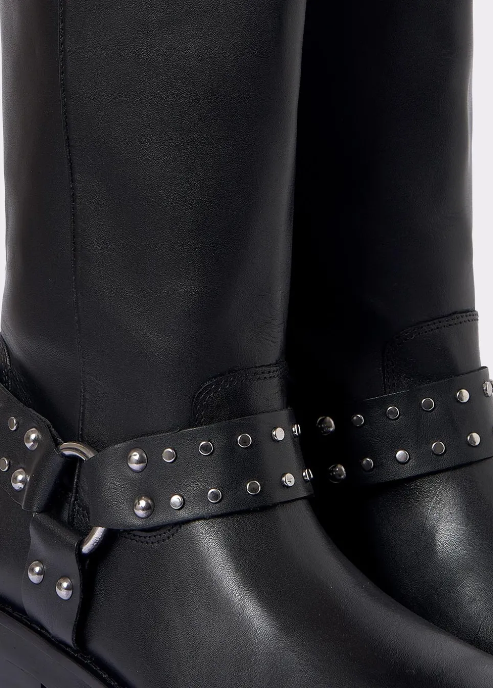 Bikerlaars Studs Vierkante Neus