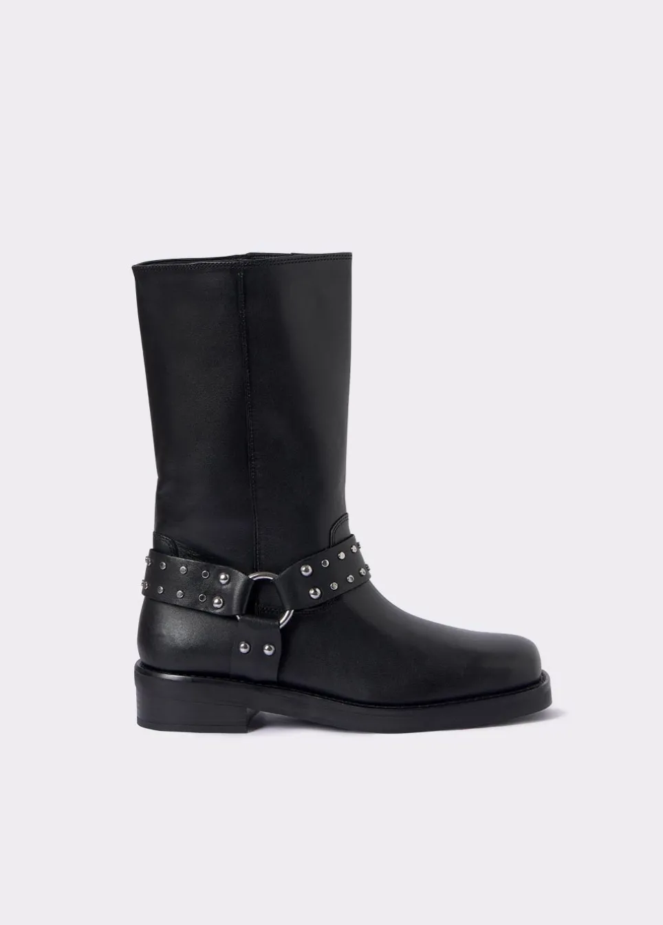 Bikerlaars Studs Vierkante Neus