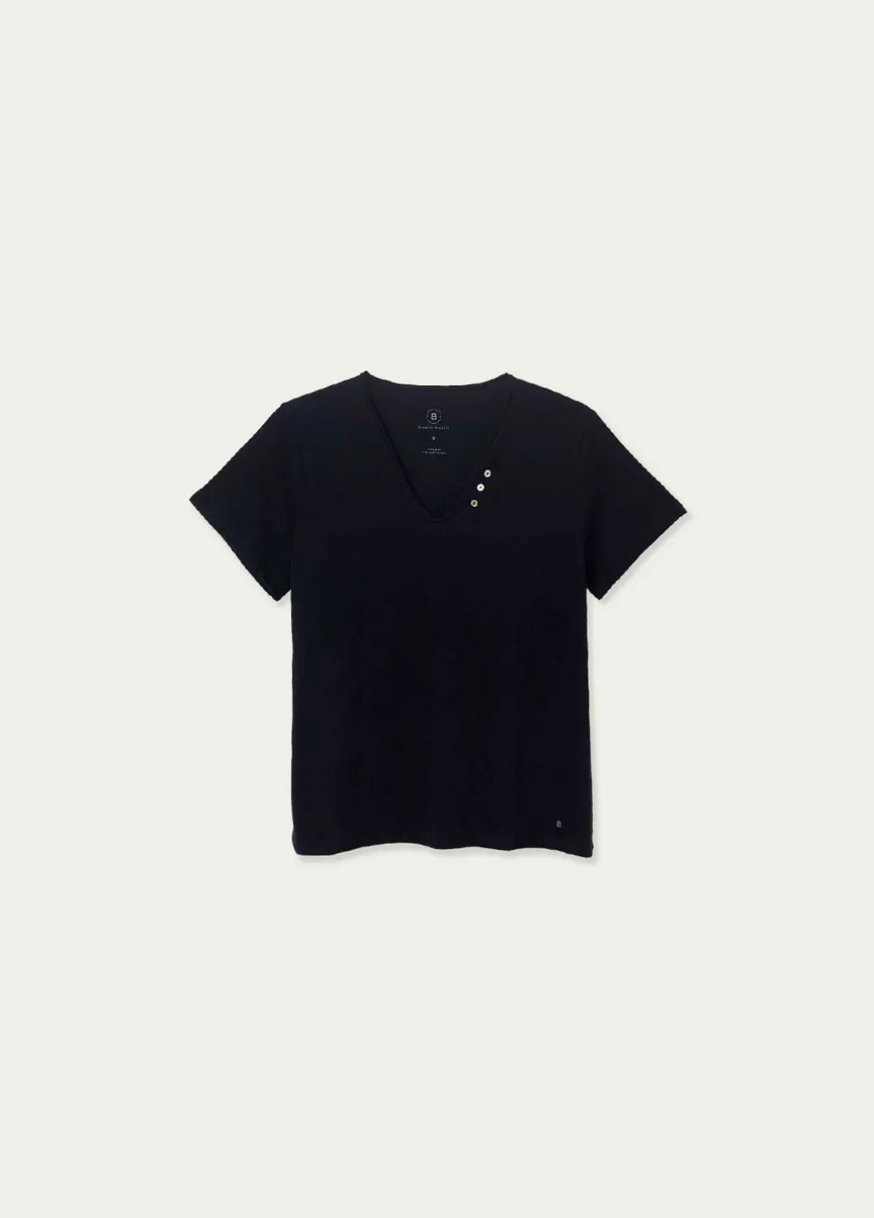 Bio Basic T-Shirt Knopen Mar