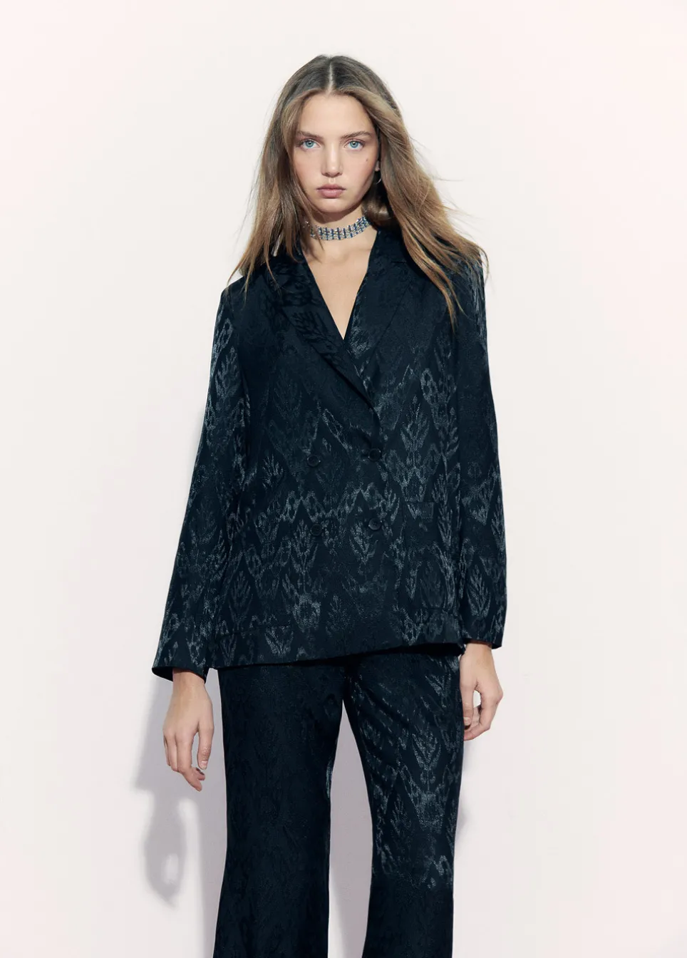 Blazer Overslag Jacquard