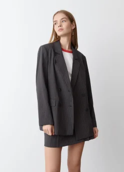 Blazer Overslag Krijtstreep