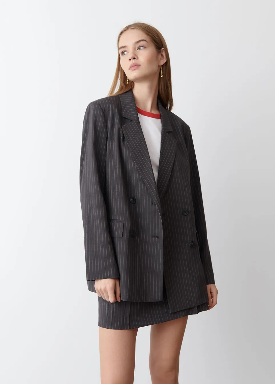 Blazer Overslag Krijtstreep