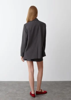 Blazer Overslag Krijtstreep