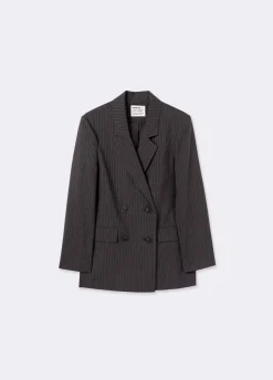 Blazer Overslag Krijtstreep