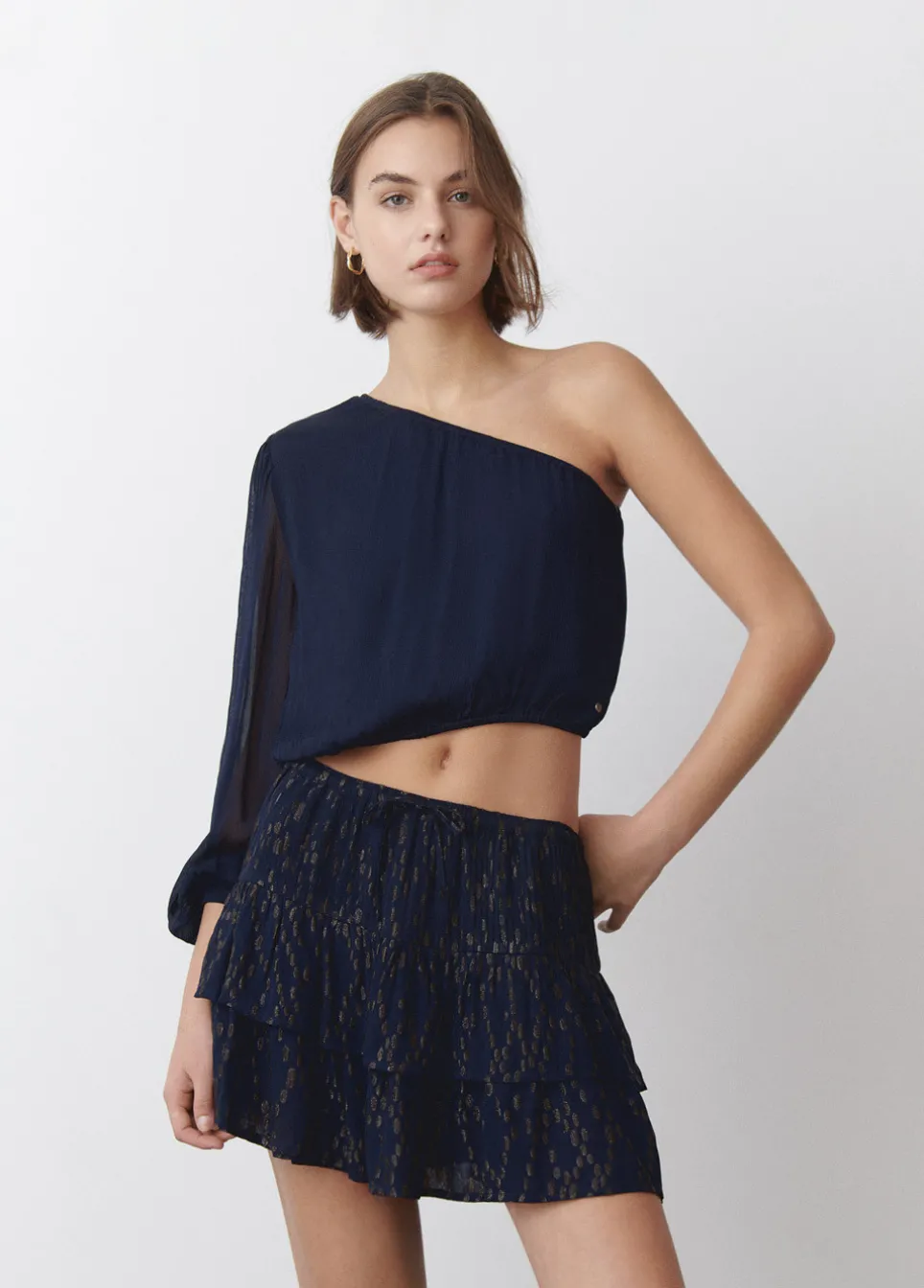 Blouse Asymmetrisch Choker