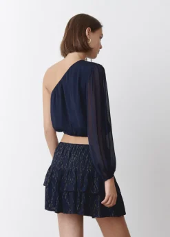 Blouse Asymmetrisch Choker