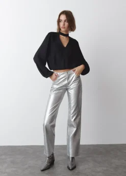 Blouse Effen Met Choker