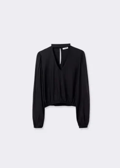 Blouse Effen Met Choker