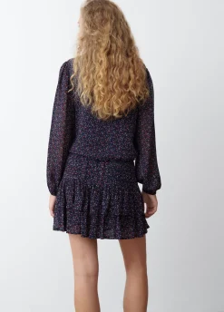 Blouse Gekruiste Bandjes Print