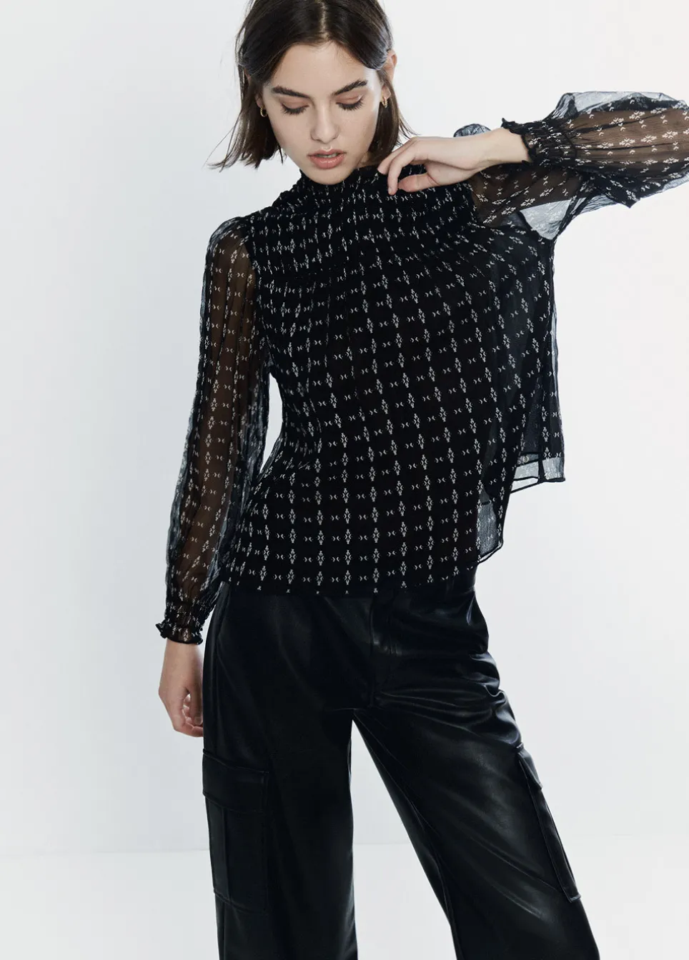 Blouse Hoge Kraag