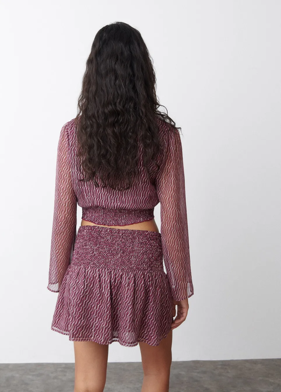 Blouse Mouwen Volume Lace-Up