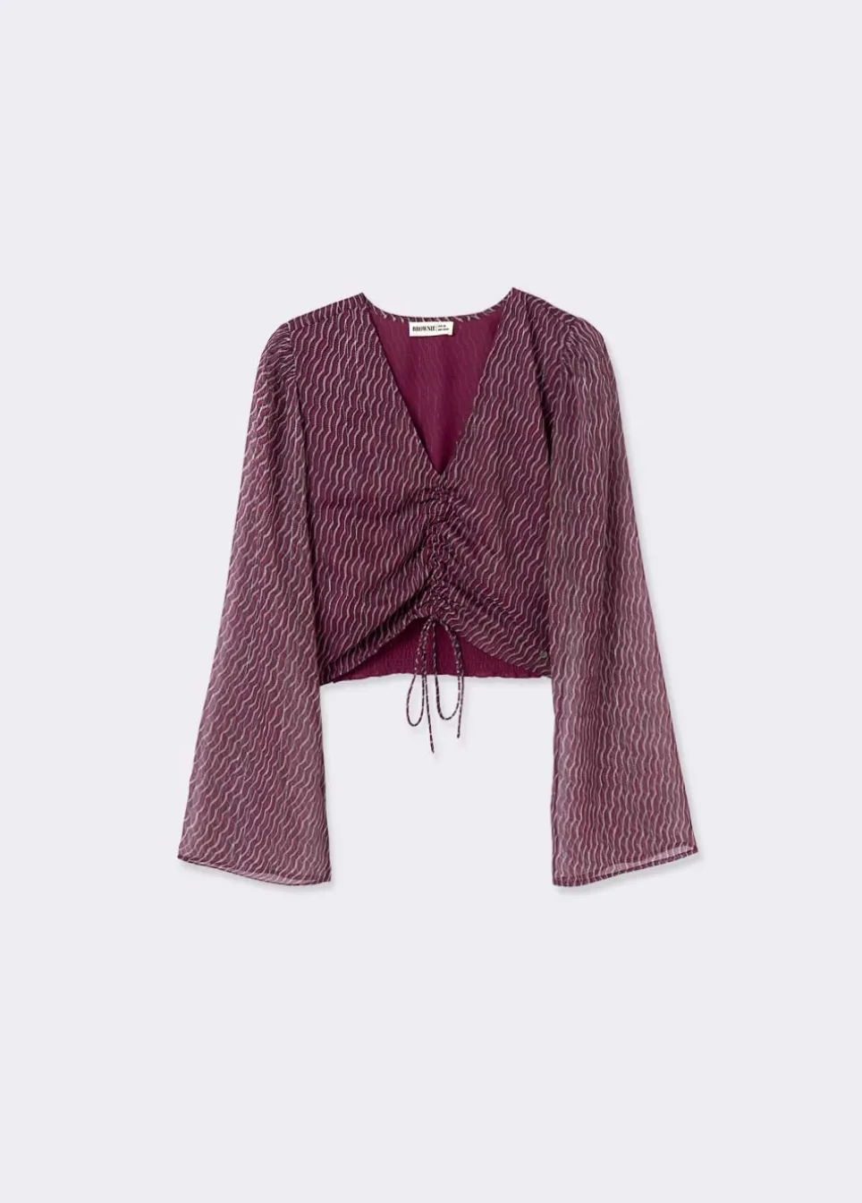 Blouse Mouwen Volume Lace-Up