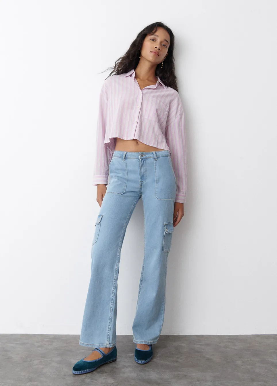 Blouse Strepen Cropped