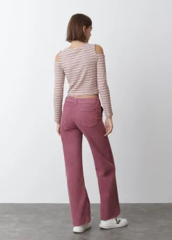 Broek Corduroy Culotte Voorzak
