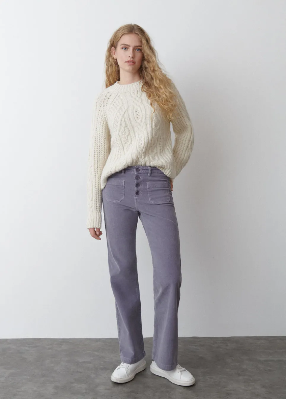 Broek Corduroy Culotte Voorzak