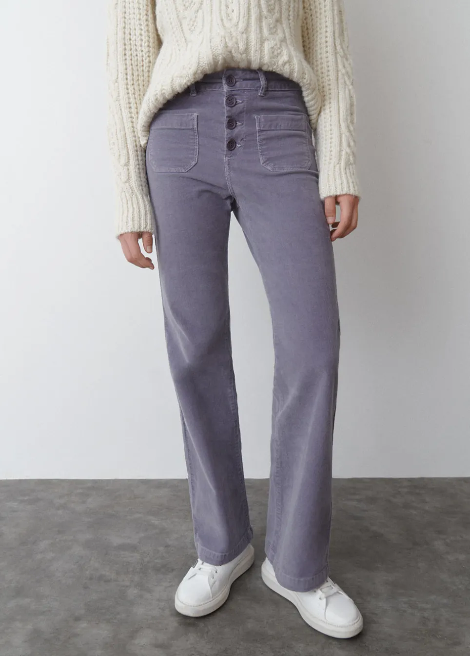 Broek Corduroy Culotte Voorzak