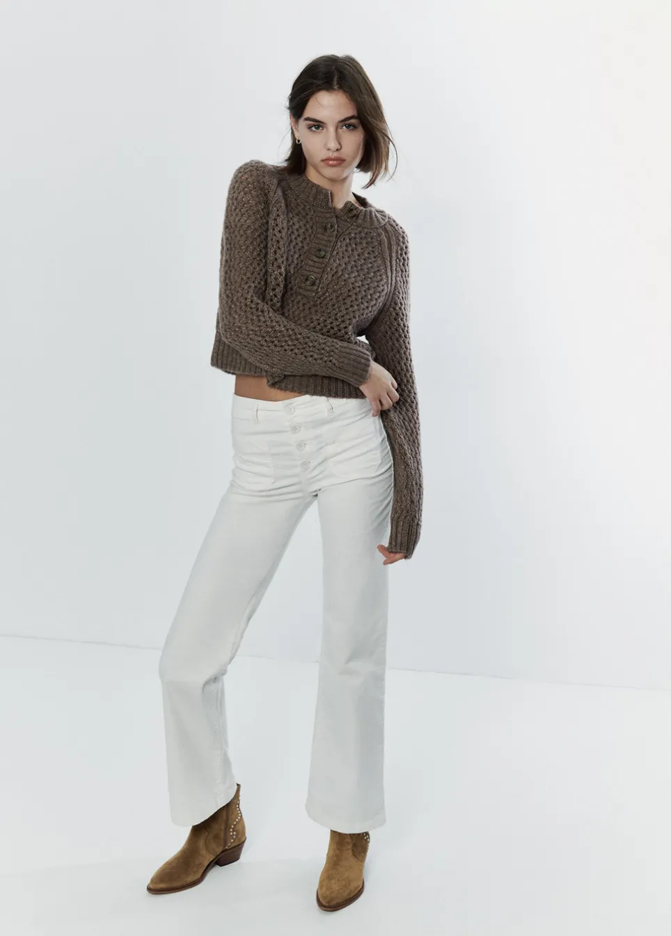 Broek Corduroy Culotte Voorzak