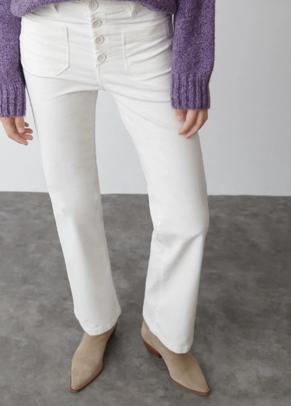 Broek Corduroy Culotte Voorzak