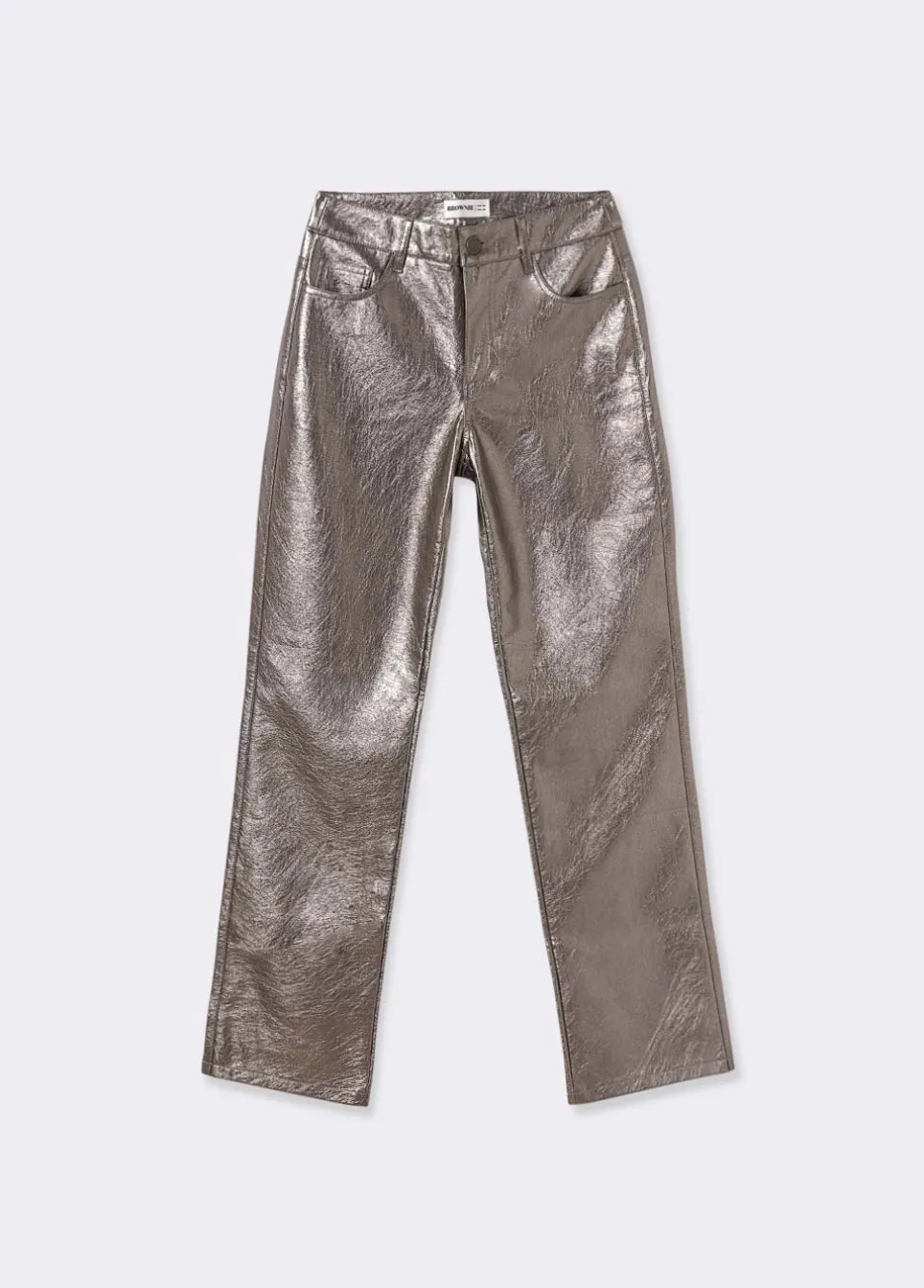 Broek Metallic Leereffect