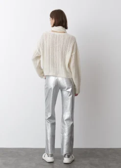 Broek Metallic Leereffect