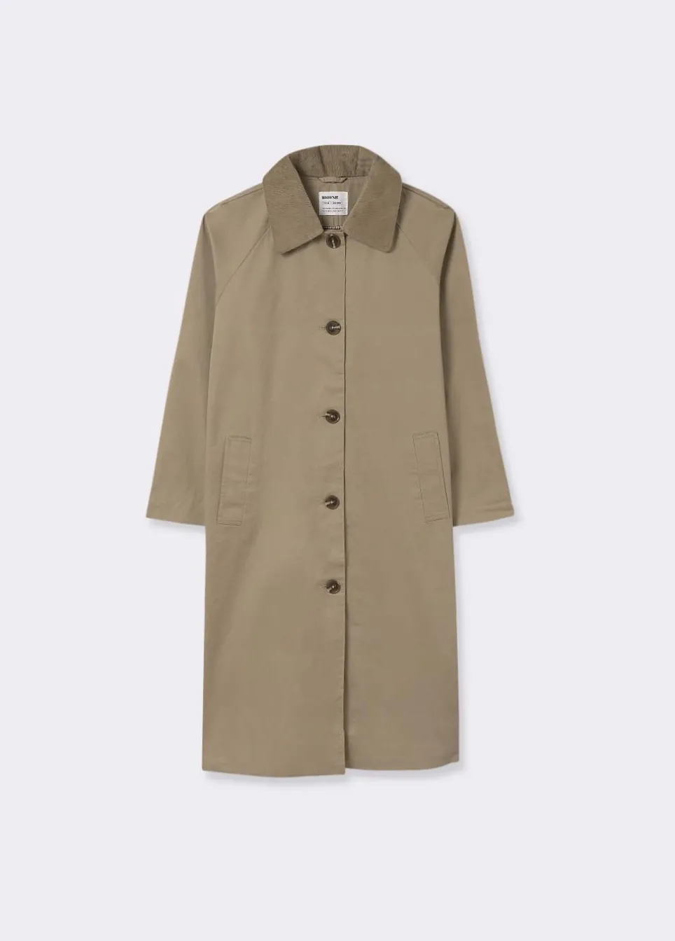 Gabardine Lang Kraag Corduroy
