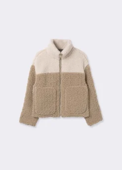Jas Fleece Rits Contrast