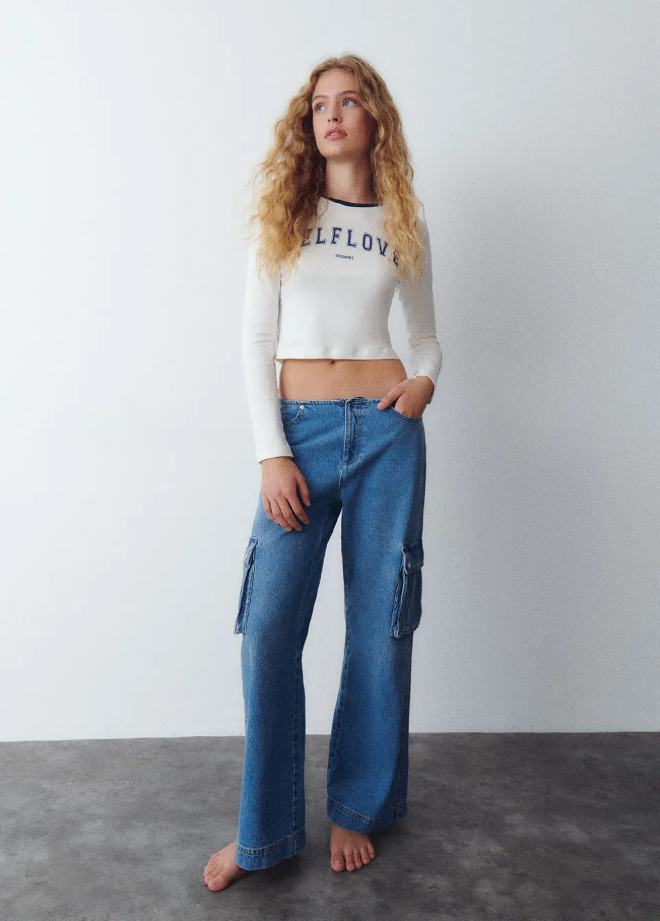 Jeans Cargo Lage Taille