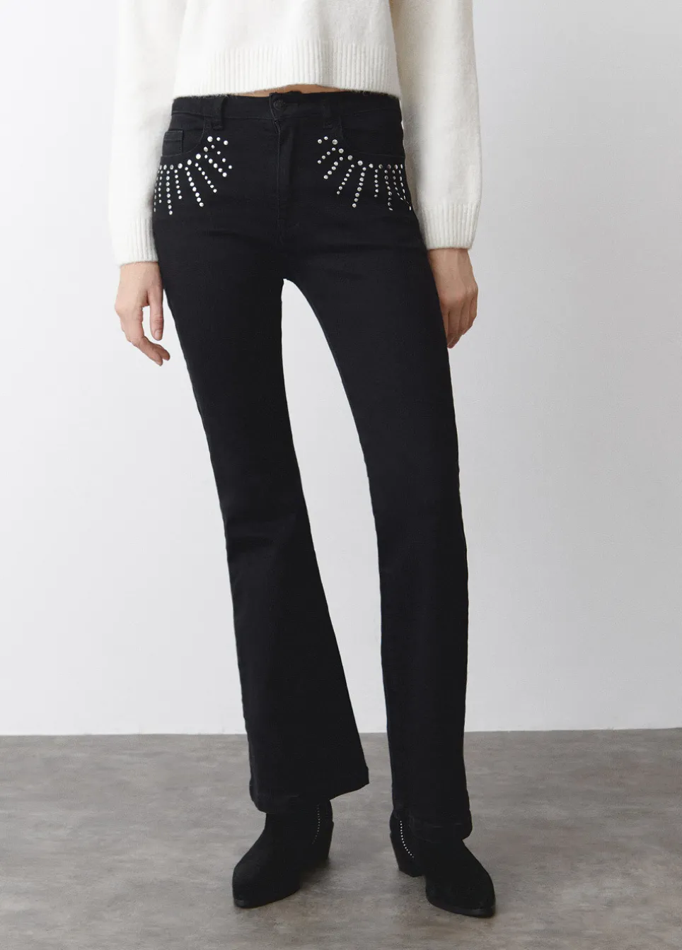 Jeans Flared Studs