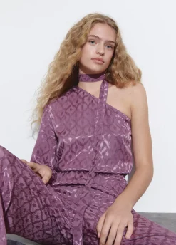 Jumpsuit Asymmetrisch Jacquard