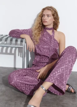 Jumpsuit Asymmetrisch Jacquard