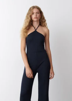 Jumpsuit Halter Jacquard