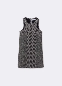 Jurk Dubbel Print Glanzend
