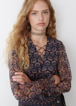 Jurk Elastiek Print Indisch
