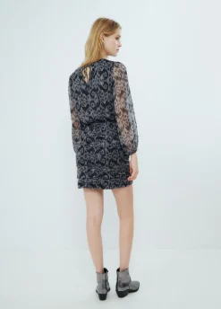 Jurk Gedrapeerd Print Ikat