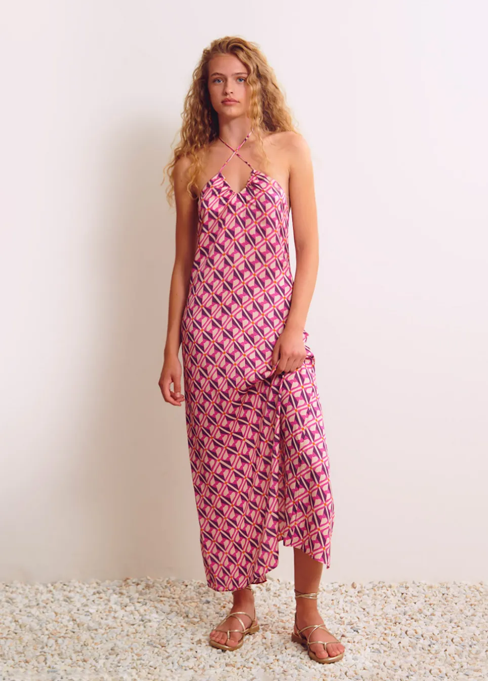 Jurk Halter Print Pop