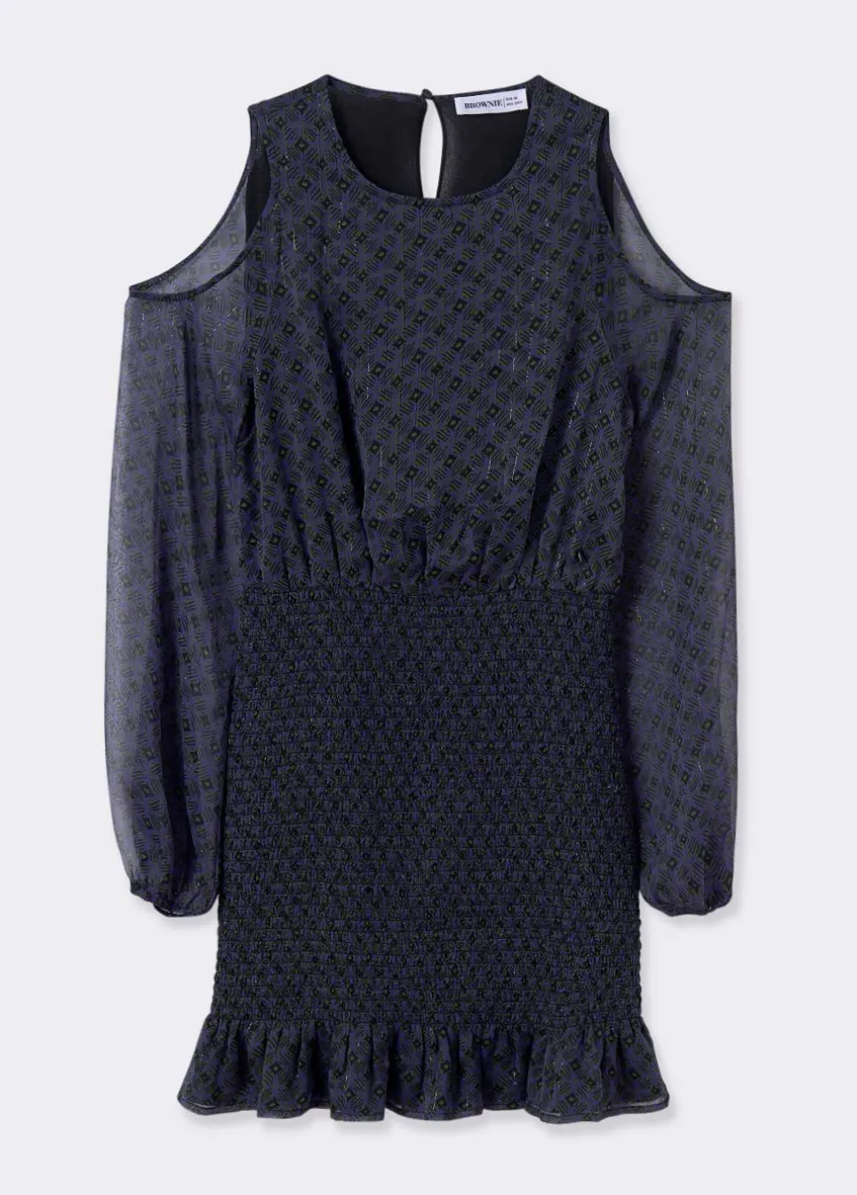 Jurk Schouders Cut-Out Rok Smock