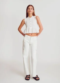 Mouwloze Blouse Smok