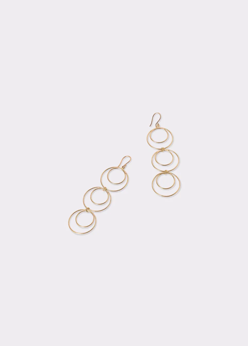 Oorbellen Lang 3 Ringen Dubbel