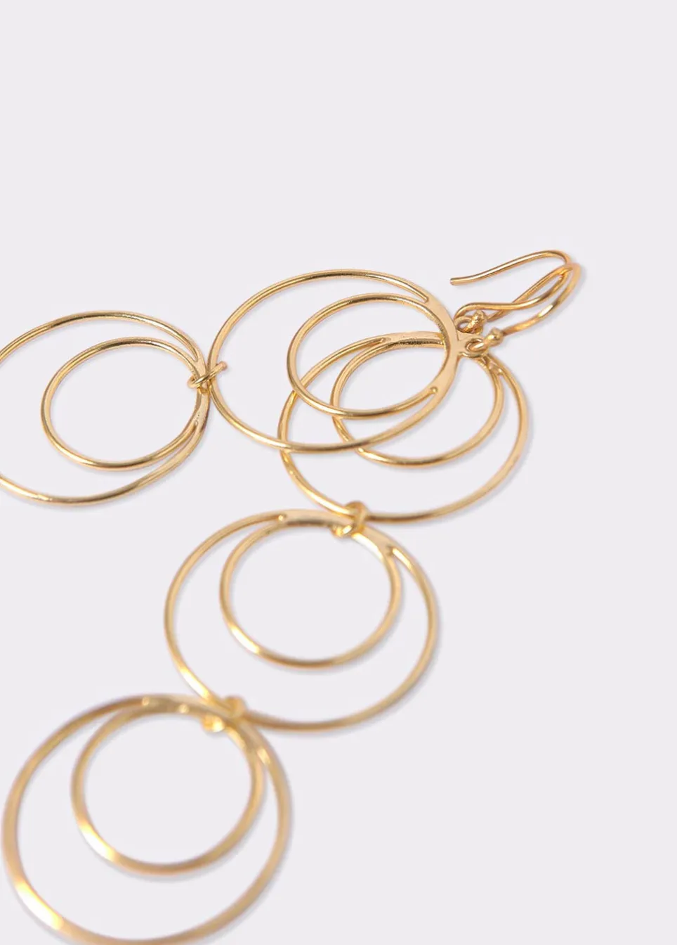 Oorbellen Lang 3 Ringen Dubbel