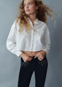 Overhemd Cropped Effen Zak