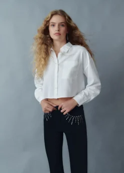 Overhemd Cropped Effen Zak
