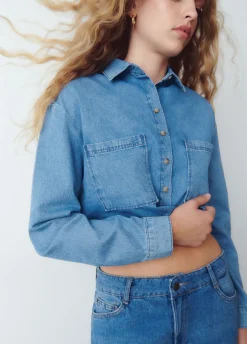 Overhemd Denim Cropped