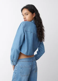 Overhemd Denim Cropped