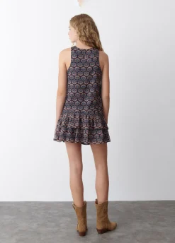 Rok Print Indisch Ruches Lurex