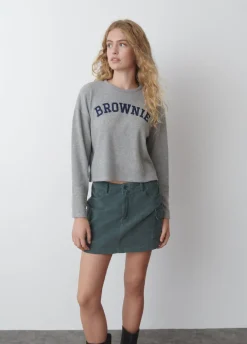 Sweater Geribd Brush Brownie