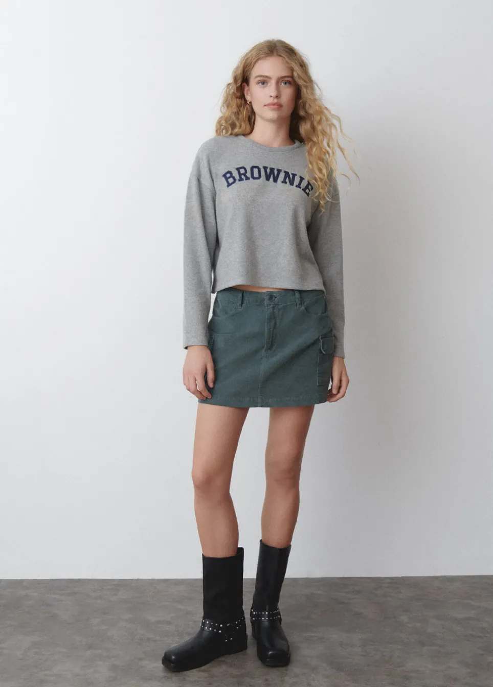 Sweater Geribd Brush Brownie