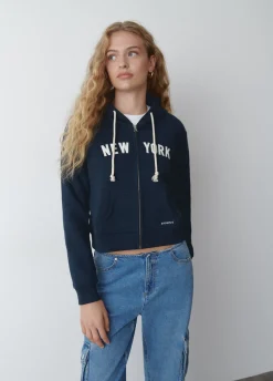Sweater Rits Capuchon New York