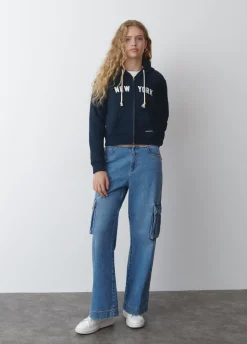 Sweater Rits Capuchon New York